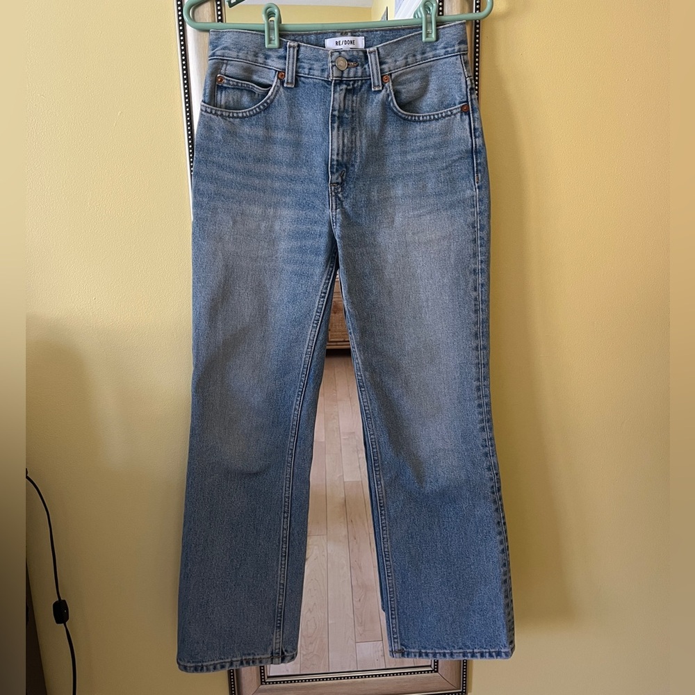 Re/Done Flare Jeans in Tinted Blush